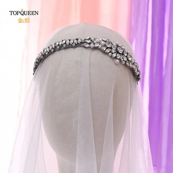 

TOPQUEEN S350-FG Baroque Wedding Rhinestone Headpiece Hair Accessories Stone Tiaras Women Hair Jewelry Fashion Wedding Hairbands