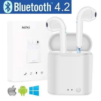 

TWS Fashion Invisible Wireless Earphones with Charging Box Bluetooth Headsets with Mic for Android IOS Smart Phones huawei