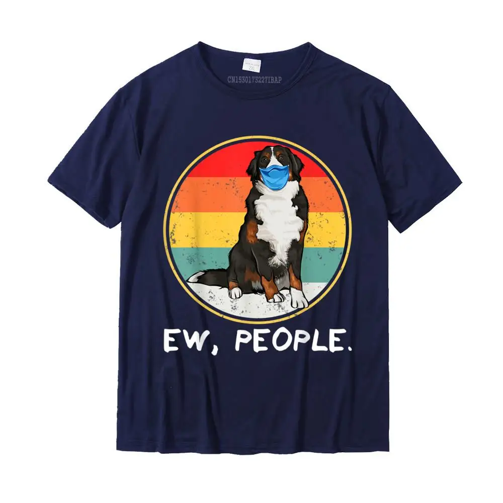  Funny Tops Shirts New Design Short Sleeve Men T-shirts TpicOriginaltitle Simple Style Summer T Shirts Crewneck Vintage Ew People Bernese Mountain Dog Dog Wearing Face Mask T-Shirt__26059 navy