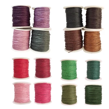 

16 Colors 1mm Waxed Cotton Cord Jewelry Fashion DIY Cords Bracelet, Necklace, String Beading, Hand Sewing, Leatherwork, etc