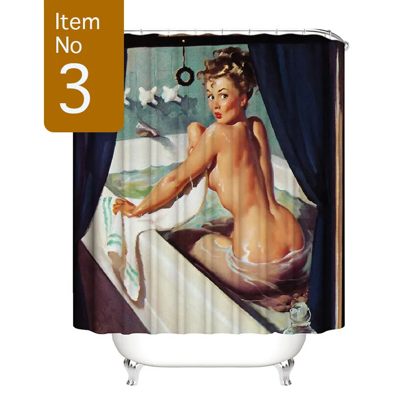 Набор занавесок для ванной, осенняя занавеска s, водонепроницаемый полиэстер, сексуальная женщина, Монро, душ с крючками