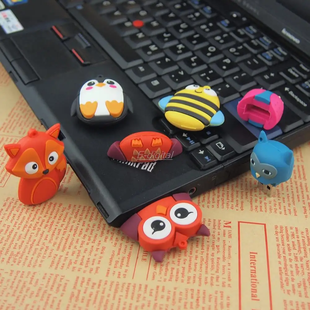 USB флеш накопитель Cartoone с милым пингвином и совой лисой 64 ГБ Usb 32 флешки 128 Мб милые