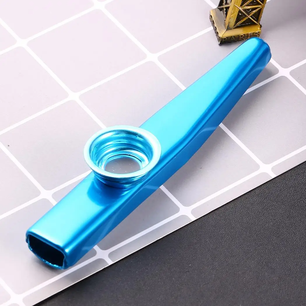 Mini Portable Polished Aluminum Alloy Metal Kazoo Casual Musical Instrument Solid Mini, Portable, Play