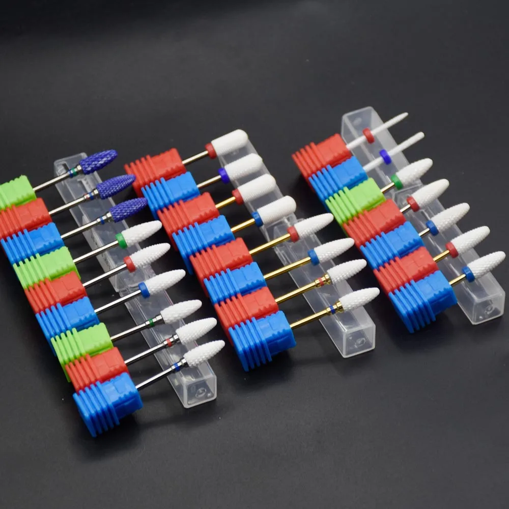 24 типа керамический сверло для ногтей маникюрный станок фрезерный резак маникюрные электрические аксессуары для сверления ногтей, 2,35 мм