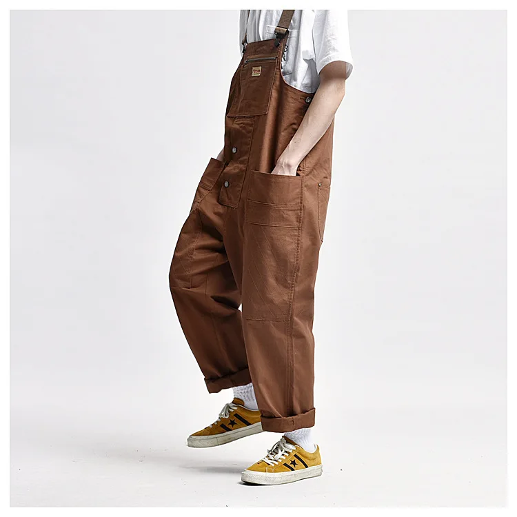 Tools and Workwear Multi-pocket Overalls Men Safari Style! Work Bib Trousers Men's Worker Cargo Pants Multifunctional Coveralls