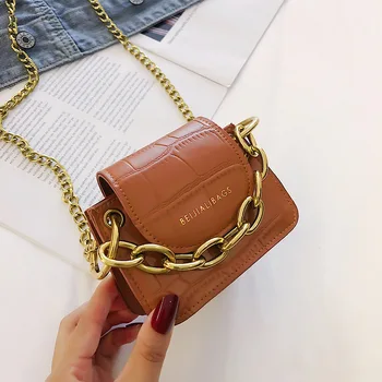 

2020 new female bag small bag Korean wild stone pattern single back crossbody bag fashion chain small square bag tide wholesale