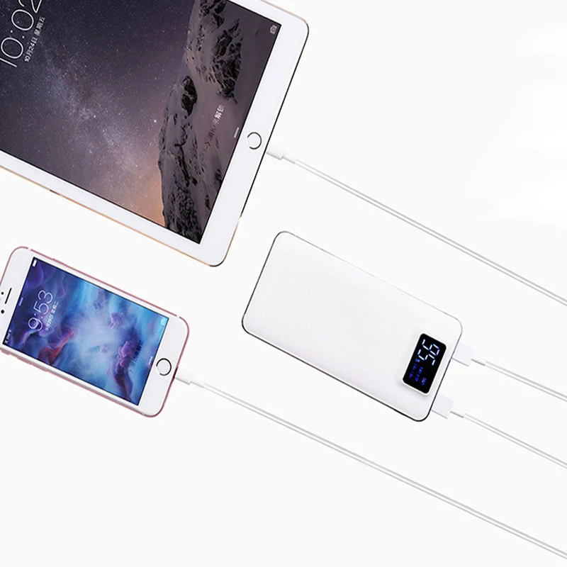 Внешний аккумулятор с цифровым дисплеем 2000 мАч мигающим USB внешним аккумулятором