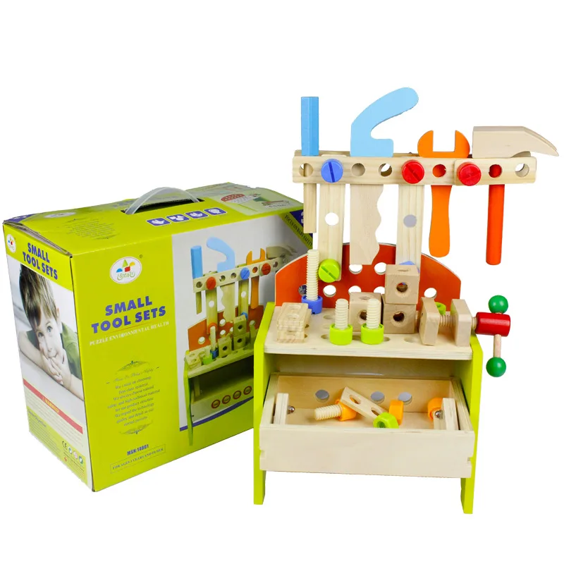 

Youlebi Wooden Children Color Versatile Tool Table Play House Model Educational DIY Toy Early Education Wholesale