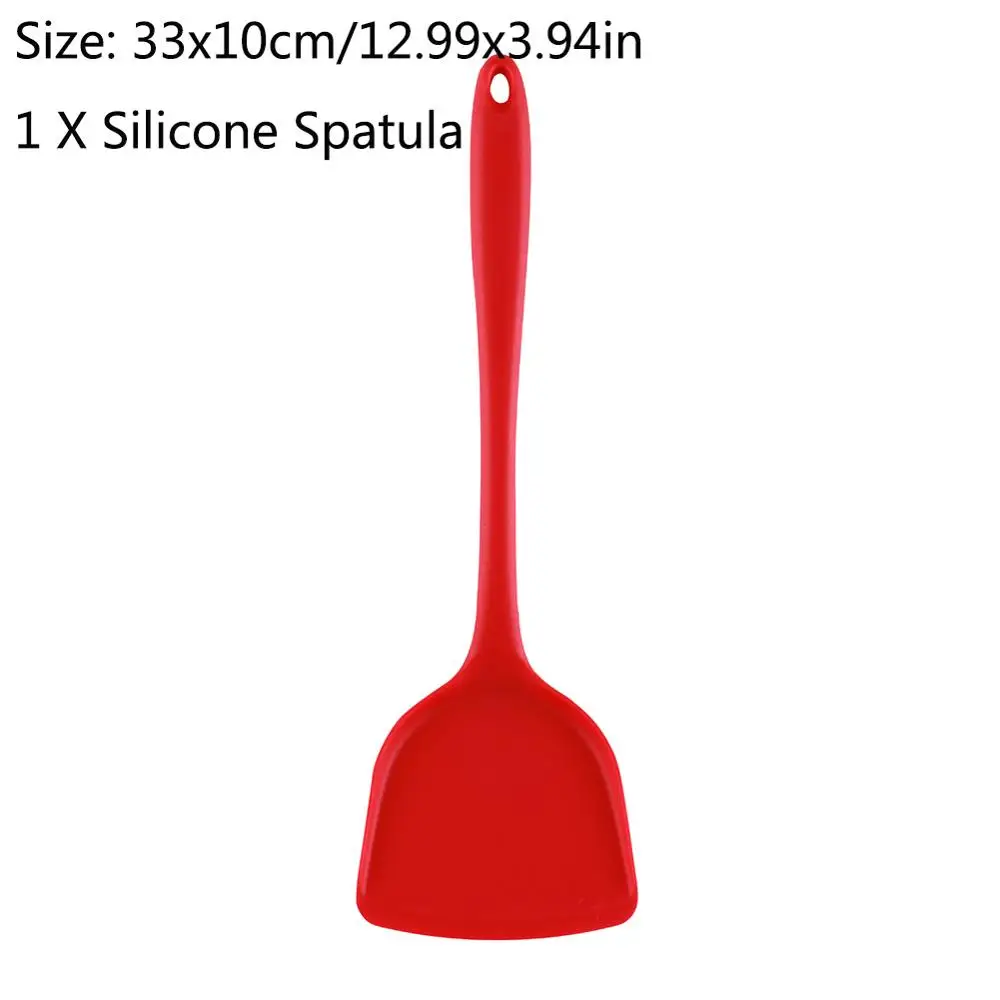 1PC Red Высокое качество, набор посуды, силиконовая ложка, кухонная утварь, аксессуары kichen, щипцы для супа, набор кастрюль - Цвет: 1PC Red