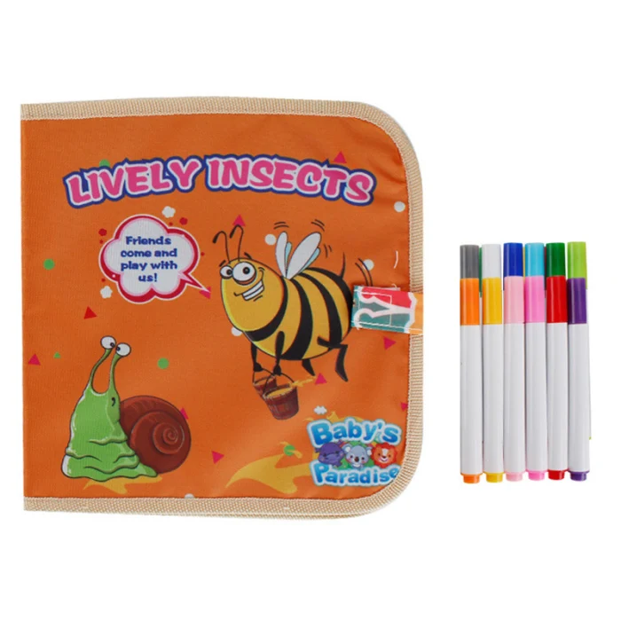 Water Coloring Painting Book Reusable Wiping Seamless Portable Picture Book for Kids NSV775
