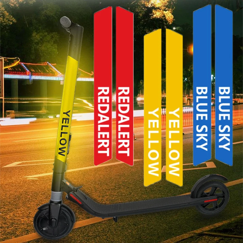 

6Color Fluorescent PVC Reflective Sticker Set Night Safety Skateboard Warning Strip Electric Scooter Parts For Xiaomi&Mijia M365