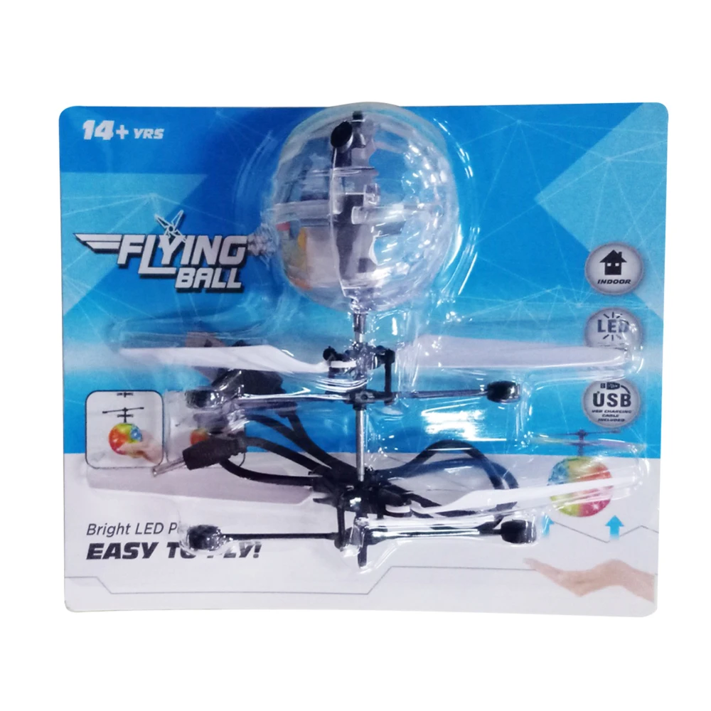 Children Outdoor Aircraft Toys Flying RC toy Electric Ball LED Flashing Light Aircraft Helicopter Induction Toy Mind Control Toy - Цвет: as show