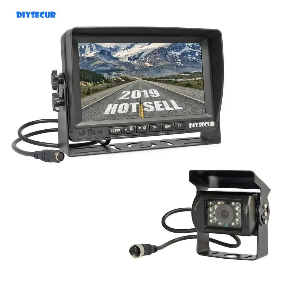 DIYSECUR AHD 7 дюймов TFT lcd автомобильный монитор заднего вида водонепроницаемый ИК ночного видения 1300000 пикселей AHD камера