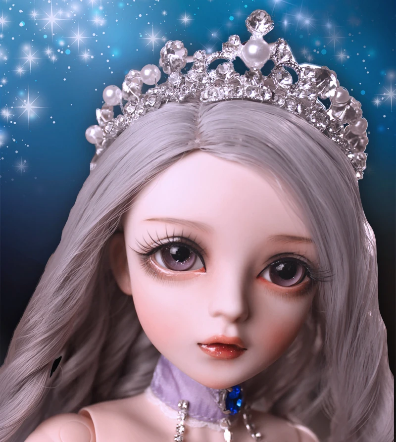EVA BJD 1/3 фиолетовые звезды BJD кукла ручной работы макияж 24 дюйма 60 см+ стеклянные глаза+ аксессуары парики одежда обувь свадебный подарок игрушка