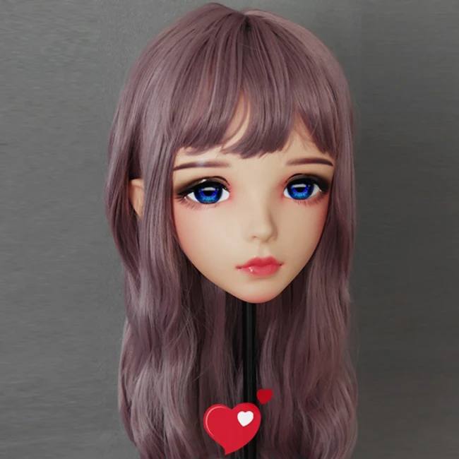 Wan-04) женская милая девушка смола половина головы маска кигуруми с BJD глаза косплей японского аниме ролевая маска лолиты кроссдресс кукла