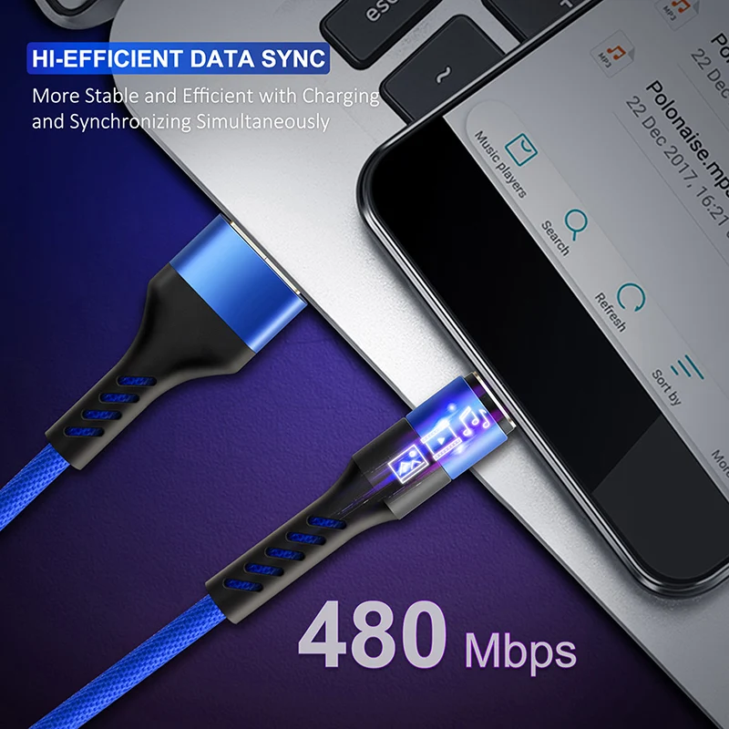 Кабель Micro USB CABLETIME C246 для мобильных телефонов зарядный шнур с 2.4A Samsung Xiaomi