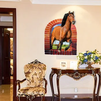 

Sk90743d Horse Wall Sticker Bedroom Living Room Porch Tv Background Decorative Wall Sticker Pvc Can Be Removed