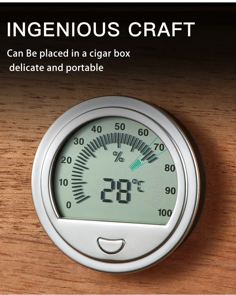 Galiner Mini Cigar Hygrometer Portable Accurate Humidor Accessories