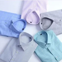 Мужчины не нуждается в глажке повседневная печатная версия рубашки Camisa, дышащие удобные рубашки с отложным воротником ткань корейский стиль