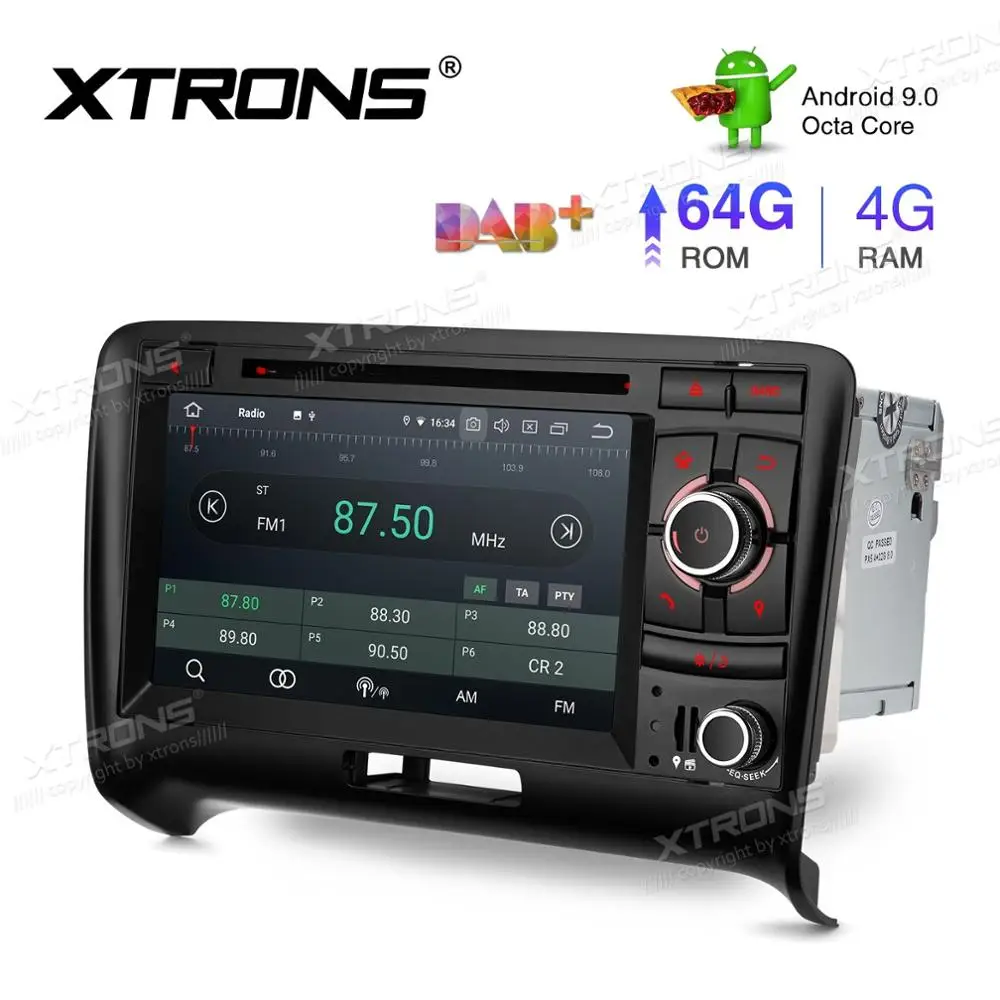 Flash Deal 7" Android 9.0 Pie OS Car DVD Multimedia GPS Radio for Audi TT MK2 (8J) 2006-2014 with 4GB RAM 64GB ROM & 2K Video Support 4