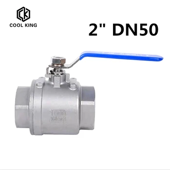 

BSPT 2" DN50 Female Stainless Steel SS304 2P Full Port Ball Valve with Vinyl Handle Thread Valves