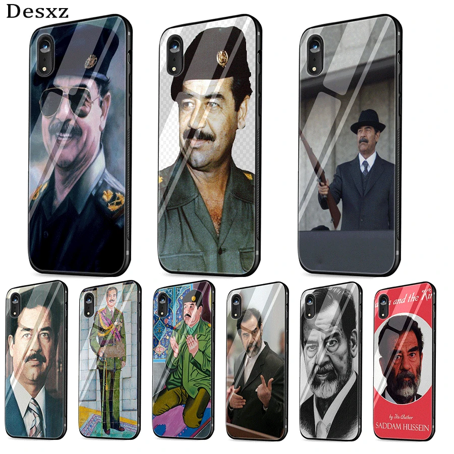 Стеклянный чехол для телефона из ТПУ стекла для Apple iPhone 5 5S SE 6 6S 7 8 Plus XR X XS максимальный чехол Saddam Hussein irakan Smart