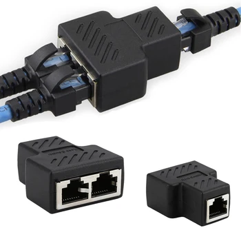 

Ethernet Network Cable1 To 2 Ways Lan Rj45 Female Divider Adapter Connector For Laptop Docking Station Z07 Drop