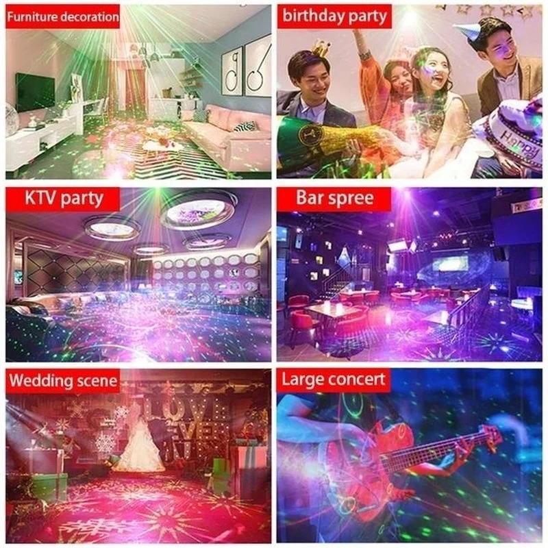 Обновленный светодиодный диско светильник RGB для дискотеки праздничное