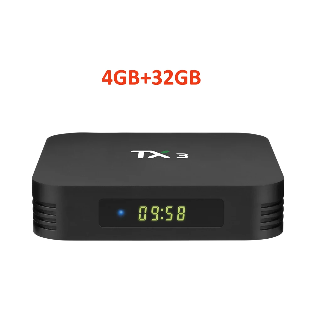 4GB 32GB TX3 AmlogicS905X3 TX3 Android Tv Box Netflix Youtube MediaPlayer 4GB32GB 2.4G5G Wi-Fi 1000M BT4.0 1080P комплект ТВ-бокс 8K Tanix TX3 S905X3 - Цвет: 4GB 32GB TX3
