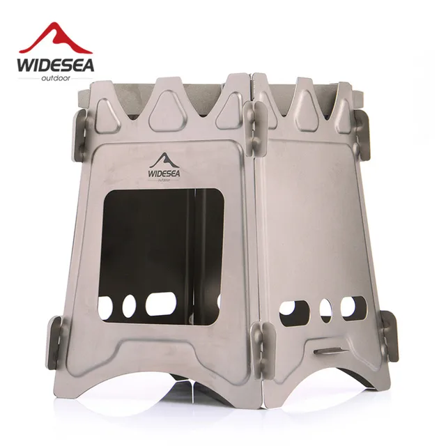 US $18.69 Widesea Camping Wood Stove Portable Titanium Burner Backpack Alcohol Burner Tourist Cooker Outdoor 