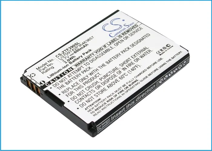 Обновленная батарея Cameron Sino для T-Mobile Li3708T42P3h463657 Vairy Touch 2, Vairy Touch II 800 мАч/2.96Wh
