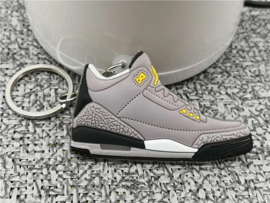361 Мини AJ обуви брелок модные Для мужчин Для женщин малыш Jordan 3 Подарочный Брелок для ключей ретро баскетбол брелок-кроссовок для ключей ключ держатель Porte Clef - Цвет: 361