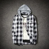 Men hoodies clothing 2021 Spring Autumn Plaid Shirt Men Cotton New Male Casual Long Sleeve Shirt High Quality Man Clothes