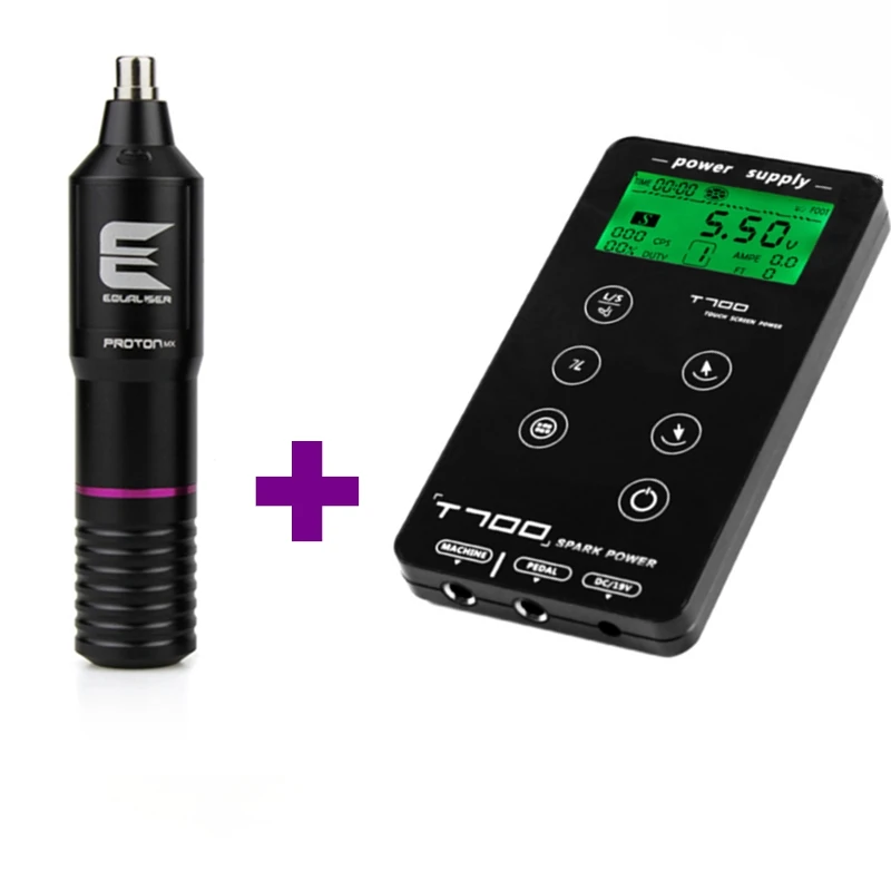 Purple Pen Kit Набор для перманентного макияжа, ротационная ручка, машина для татуировки, комплекты для мини-тату, набор для студии - Цвет: Purple Pen Kit