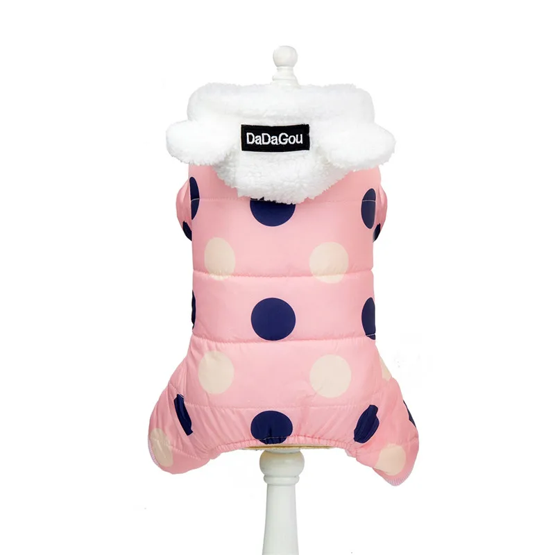 Одежда для собак, комбинезон для собак, утепленный комбинезон для щенка, костюм, теплая зимняя одежда для мальчиков, собаки, Ropa Para Perros - Цвет: Розовый