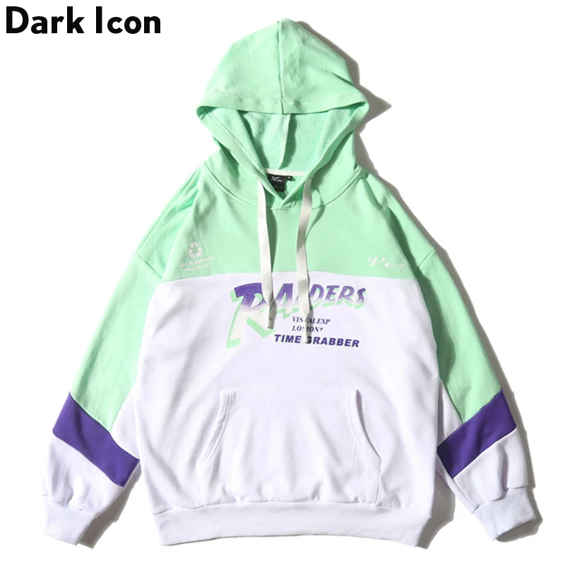 Patchwork Casual Women’s Hoodies Autumn Hip Hop Swetashirt Streetwear Clothing 2Colors Cotton Hoody