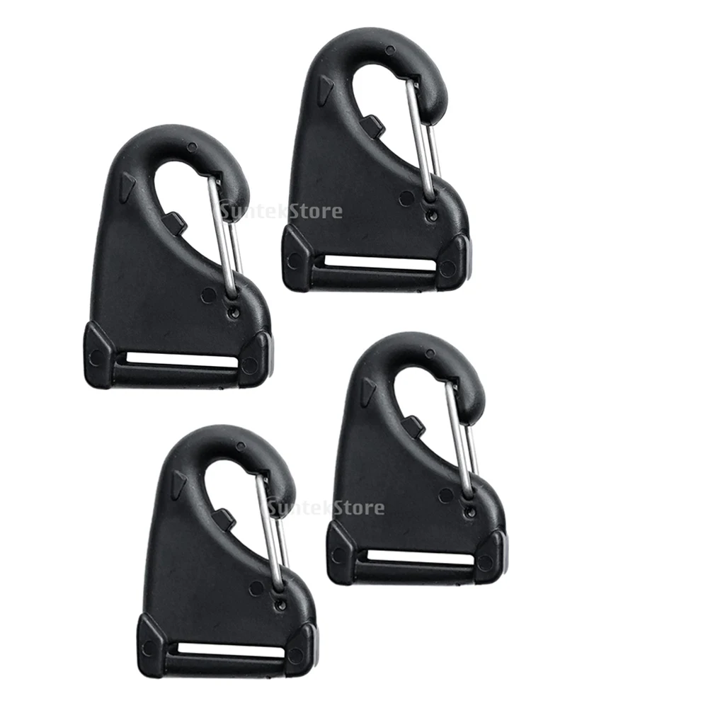 4 Pcs Nylon Hanging Webbing Carabiner Hook Strap Clip Outdoor Sport Supply