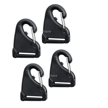 

4 Pcs Nylon Hanging Webbing Carabiner Hook Strap Clip Outdoor Sport Supply