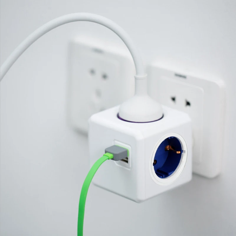 ЕС Smart plug power Универсальный адаптер для путешествий 2 USB 4 розетки разъем для телефона ноутбук с камерой планшеты для дома и офиса зарядка блок питания