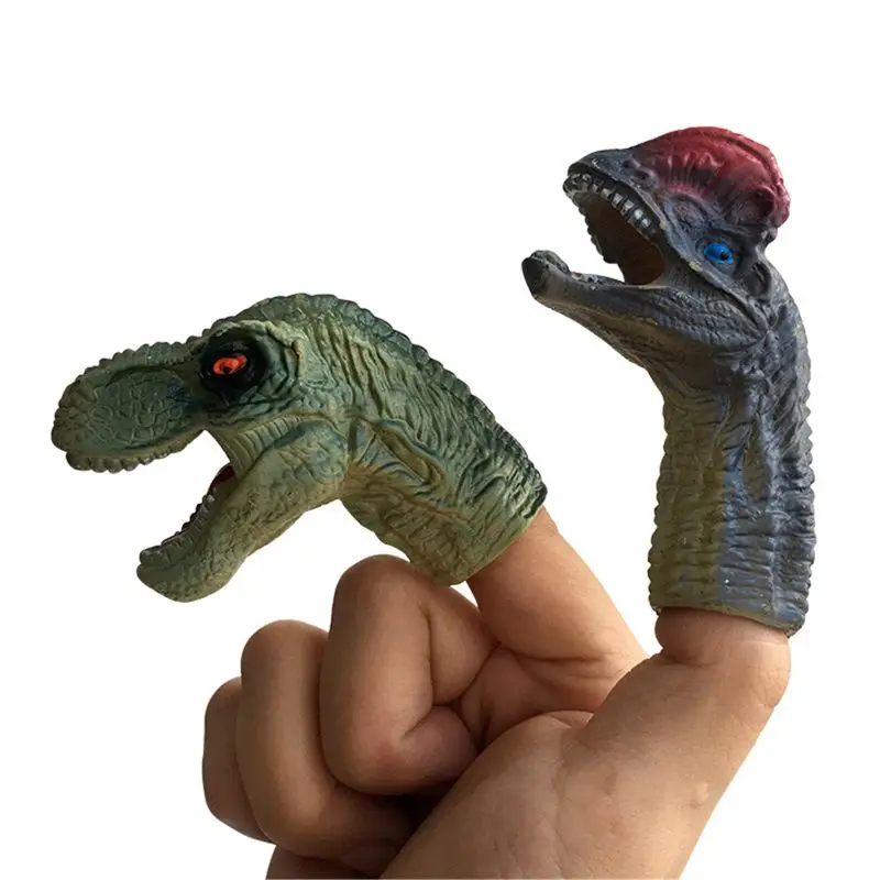 5 шт. реалистичный динозавр палец набор куколок-марионеток ролевые игры игрушки Дети Расскажите история проп