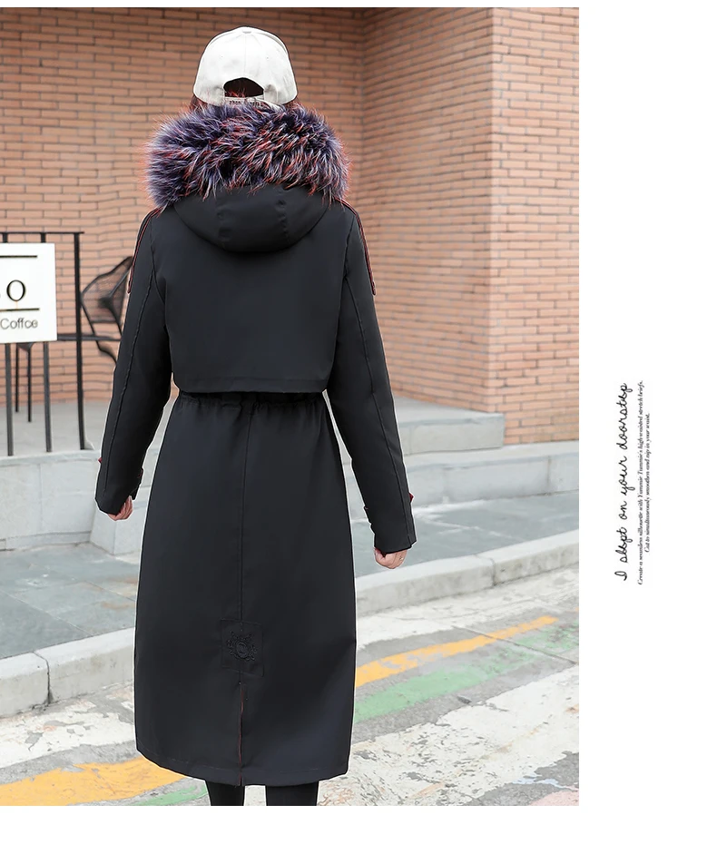 Winter Fleece Womens Parka Coat Thick Warm Long Hooded Outwear Faux Fur Collar Plus Size 4XL Parkas U3