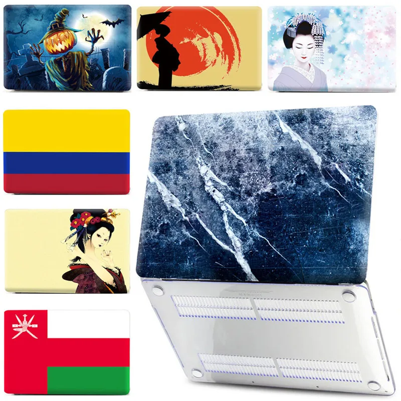 Fashionable Unique Marble Prints PVC Hard Laptop Case For Macbook Pro 13 15 Air 11 Air 13 2020 A2179 Ratina 12 13 15 Accessories