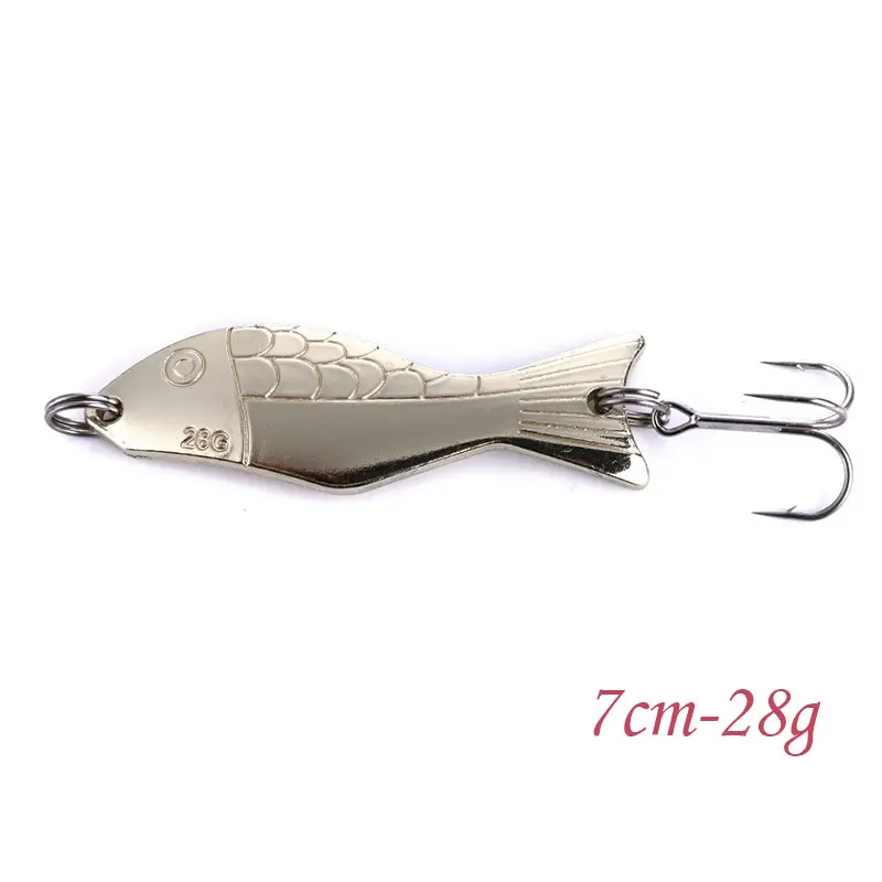 SP078-2 1pcs Metal Spinner Spoon Fishing Lure Hard Baits Gold /Silver Sequins Noise Paillette Treble Hook Tackle 10/10.5/14/16.5/20g - Цвет: SP078-2