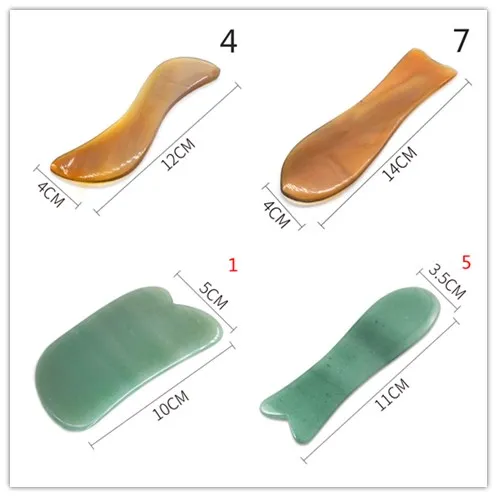 15 Styles Scraping Board Natural Jade Stone Guasha Board Massage Tool Body Care SPA Therapy Gua Sha Massager Antistress