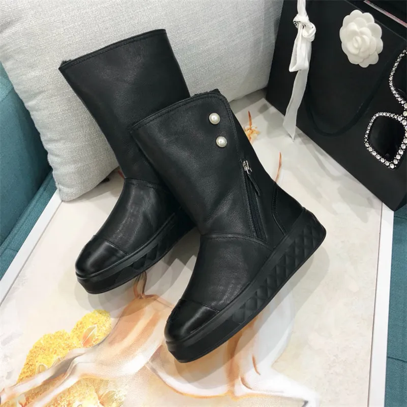 Зимние ботинки; женская обувь; Botas Mujer; Разноцветные женские зимние ботинки; женские ботинки на платформе с жемчугом; scarpe donna