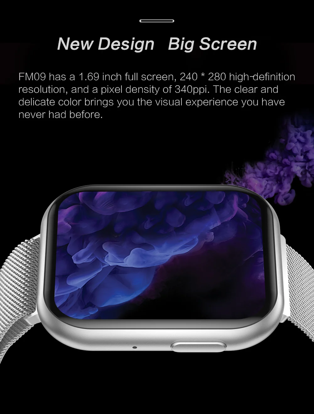 2021 New 1.69 Inch Smart Watch Men'S Sports Fitness Tracker Alarm Clock Heart Rate Sleep Monitoring Smartwatch Android Women