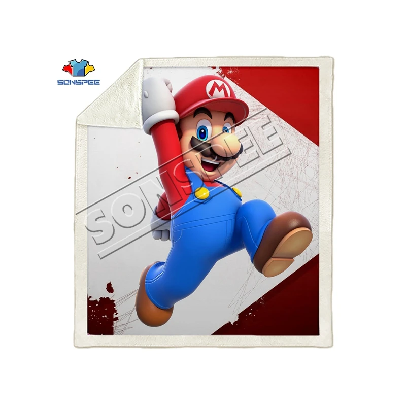 9 Mario Bros диван в стиле аниме, молодежное постельное белье с рисунком, набивное одеяло, покрывало для мальчиков и девочек, одеяло для путешествий, диван, одеяло Mario - Цвет: 9