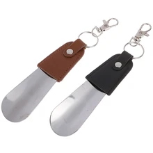 Прочный рожок для обуви из нержавеющей стали Складная кожаная ручка легко носить с собой качественные аксессуары для обуви для мужчин и женщин