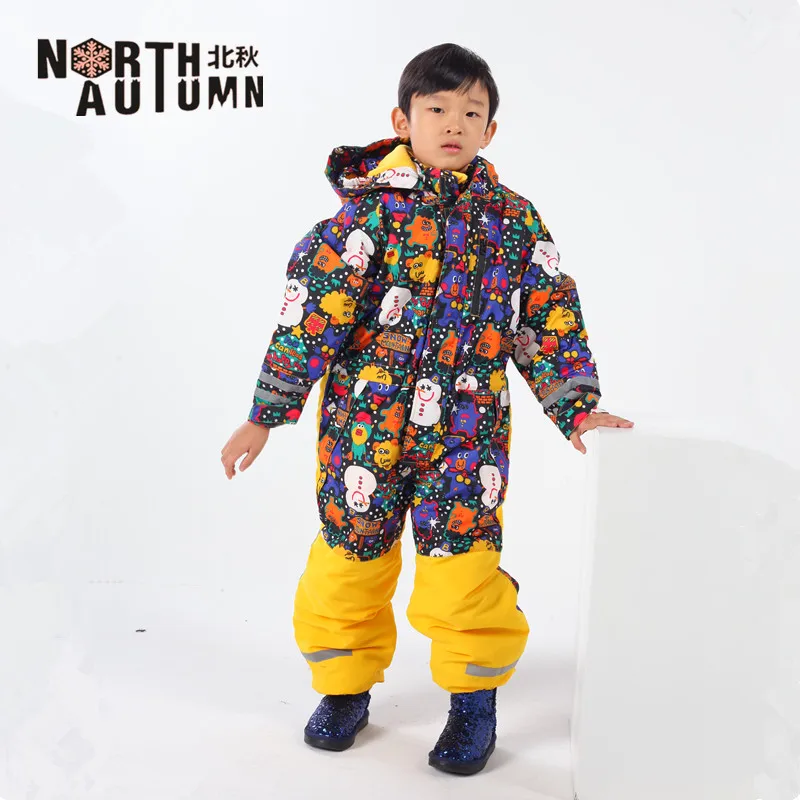 yellow print Горнолыжный комбинезон лыжный костюм для девочки лыжный костюм зимние штаны лыжи лыжные штаны сноуборд сноубординг горнолыжный костюм детский костюм горнолыжный костюм зимний - Цвет: yellow print