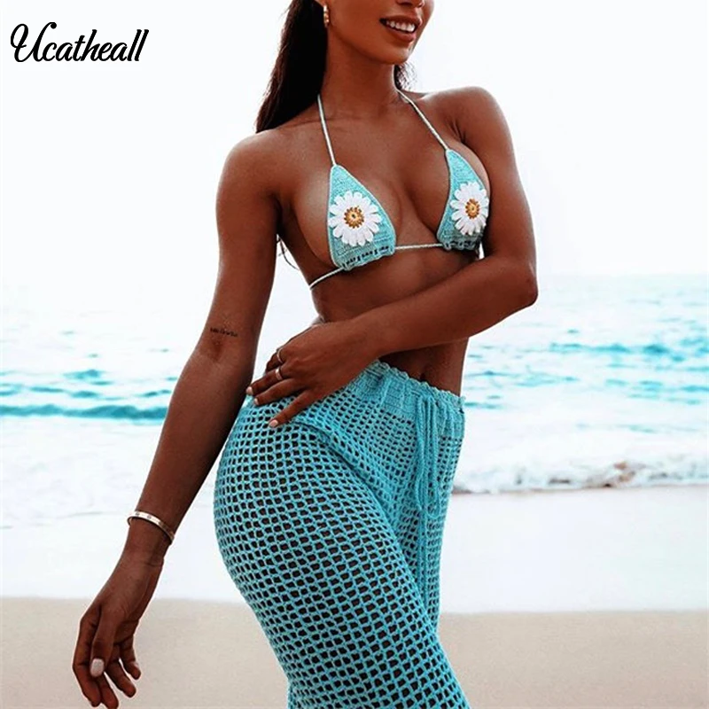 crochet pants and top